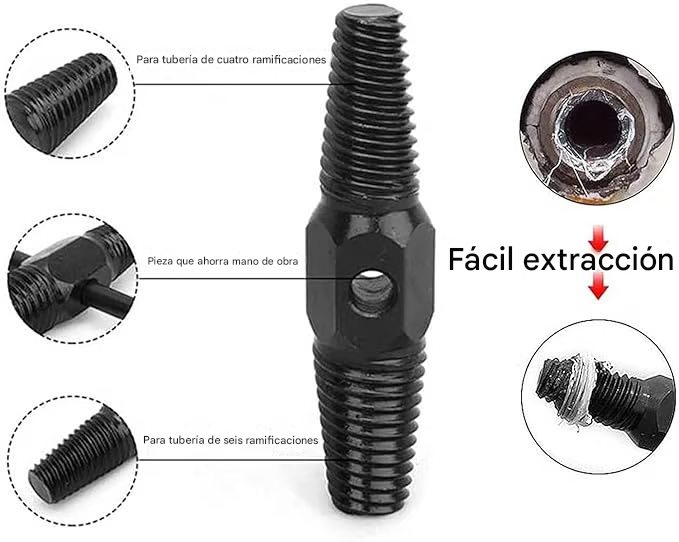 Herramienta Extractor de tubos rotos Extrae sin esfuerzo