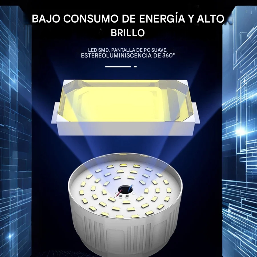 Lámpara 5 en 1 Multifuncional con Carga Solar/USB