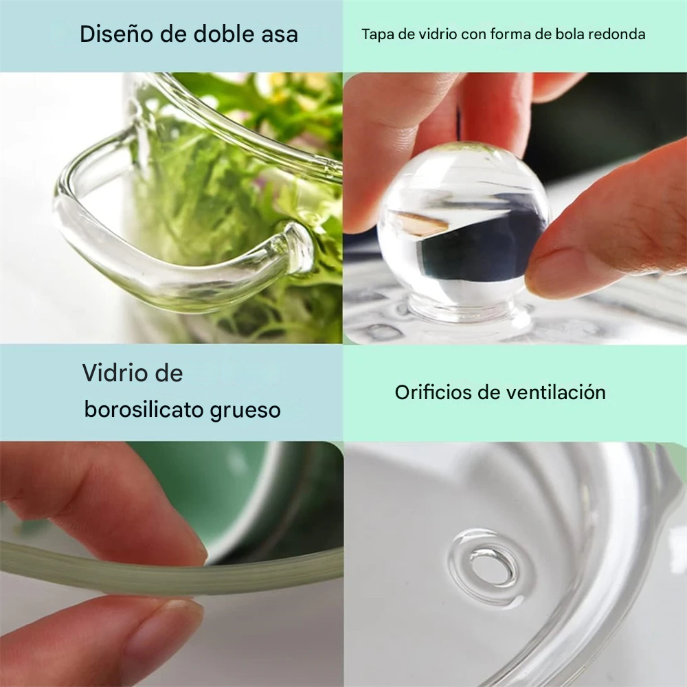 Olla de Vidrio Borosilicato