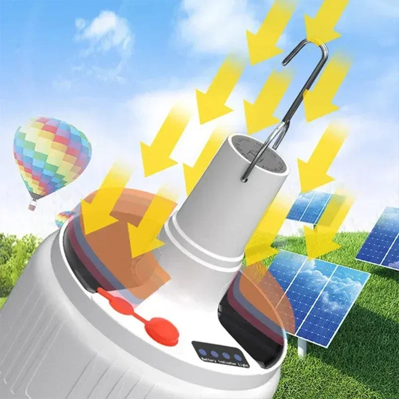 Lámpara 5 en 1 Multifuncional con Carga Solar/USB