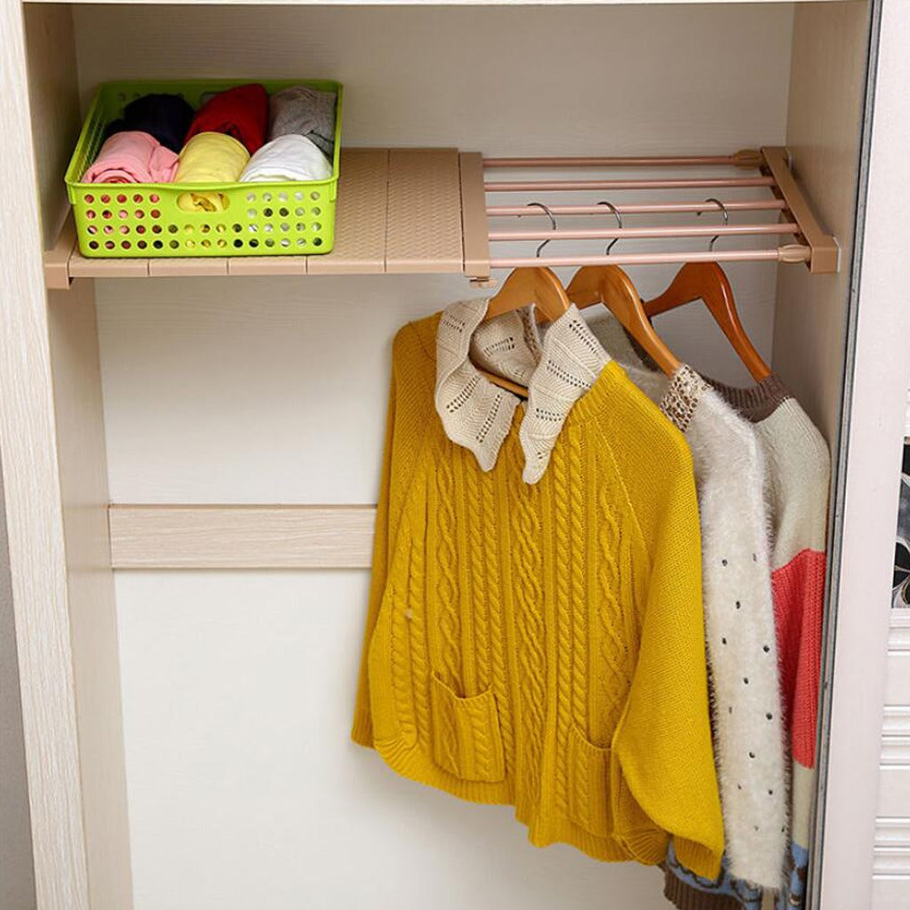 Repisa extensible para armario, cocina y baño sin taladrar