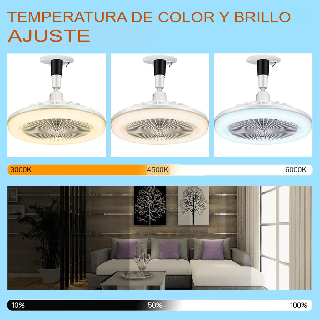 Ventilador Led 3 en 1 Iluminación y Frescura