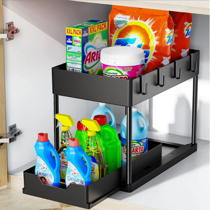 Organizador de 2 Niveles para Almacenamiento de Gran Capacidad