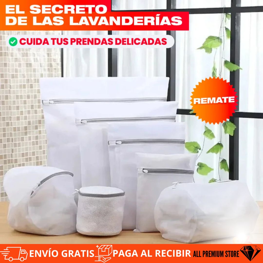 SET X 8 Bolsas Premium Para Lavandería