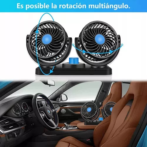 Ventilador 2 en 1 Para Carro Giratorio 360 DualFlow™