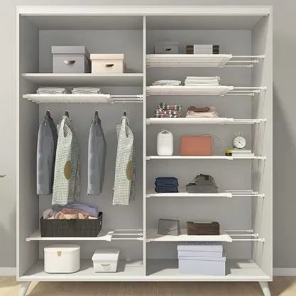 Repisa extensible para armario, cocina y baño sin taladrar