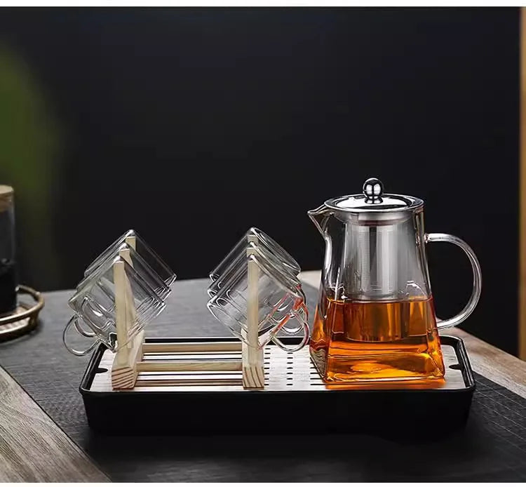 Tetera de Vidrio con Infusor de Acero
