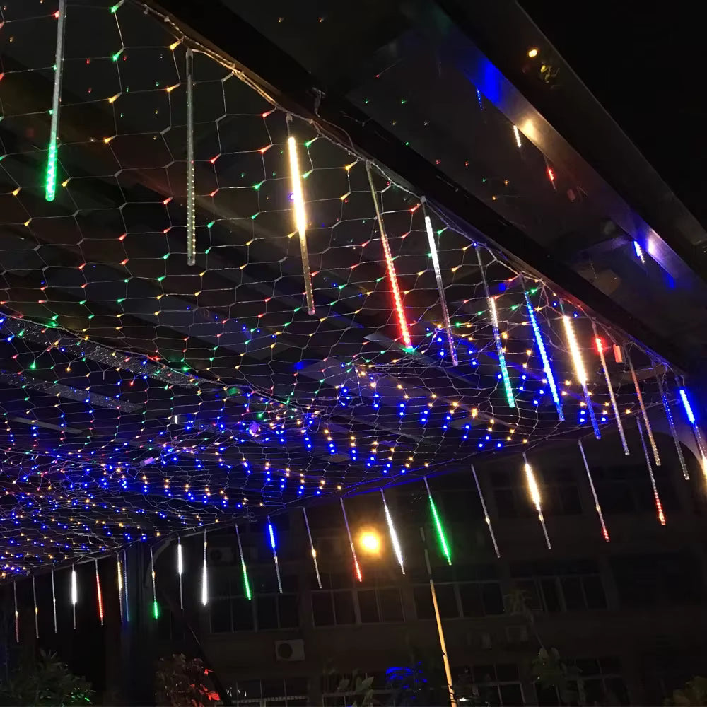 Cortina de Luces LED Lluvia de Meteoritos