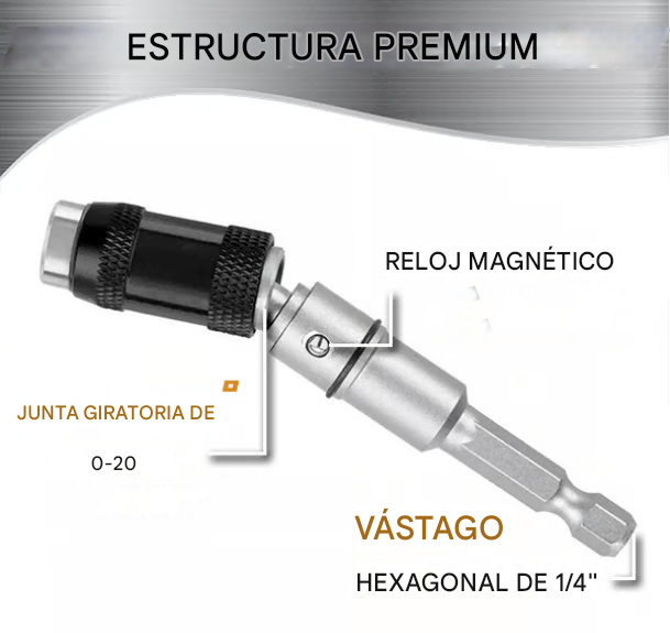 Soporte Magnético para Broca Alineación perfecta sin esfuerzo