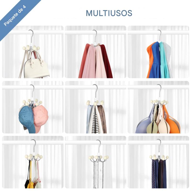 Kit X2 Ganchos Organizadores de Ropa 360° TwistRack™