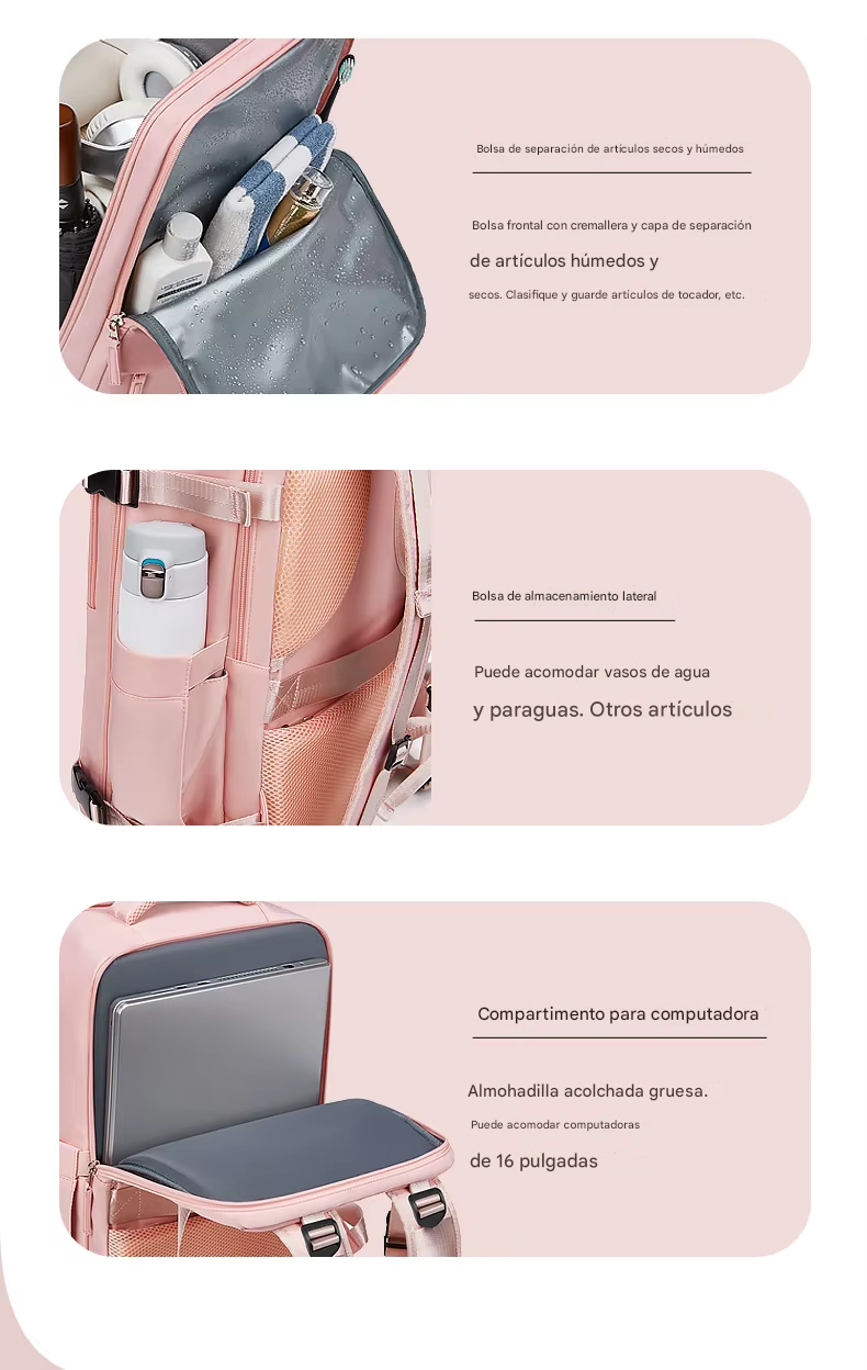 Mochila Multifuncional Ahorradora de Espacio