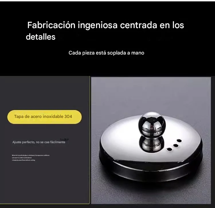 Tetera de Vidrio con Infusor de Acero