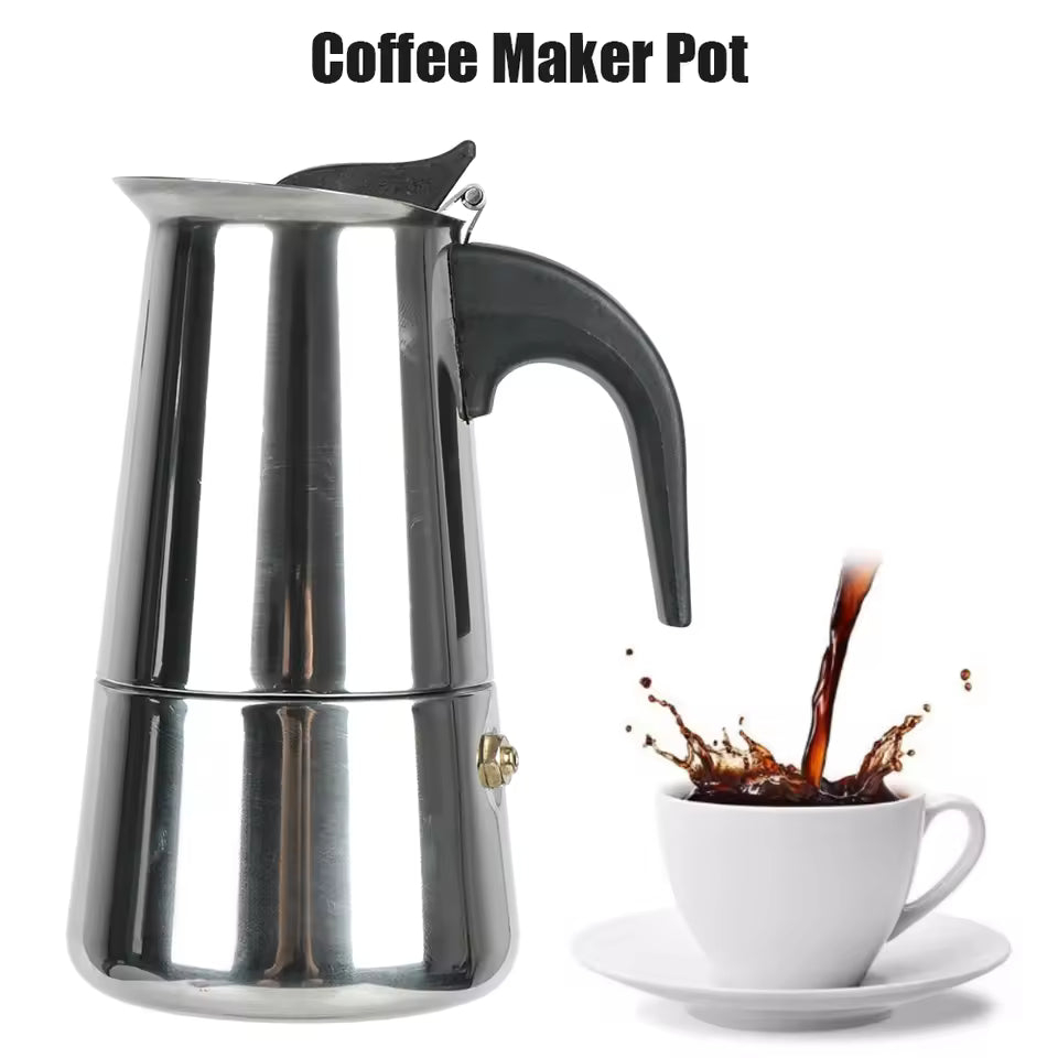 Cafetera Moka Italiana de Acero Inoxidable 9 tazas