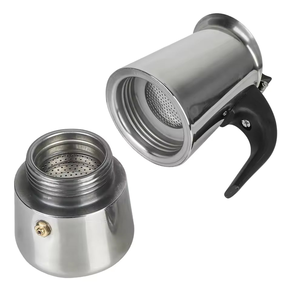 Cafetera Moka Italiana de Acero Inoxidable 9 tazas