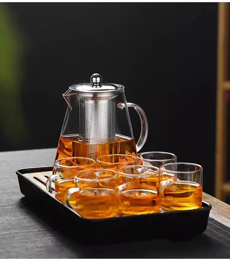 Tetera de Vidrio con Infusor de Acero