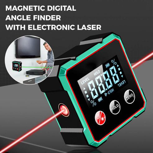 Medidor Digital Magnético de Ángulos con Láser Electrónico - Precisión Total
