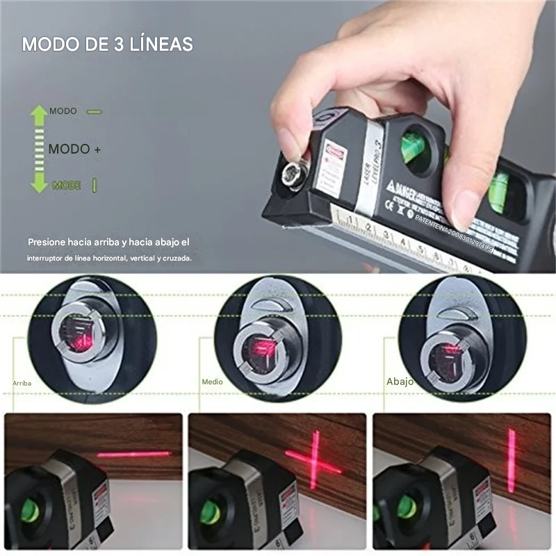 Medidor de Precisión Multifuncional con Mira Laser + Trípode Gratis