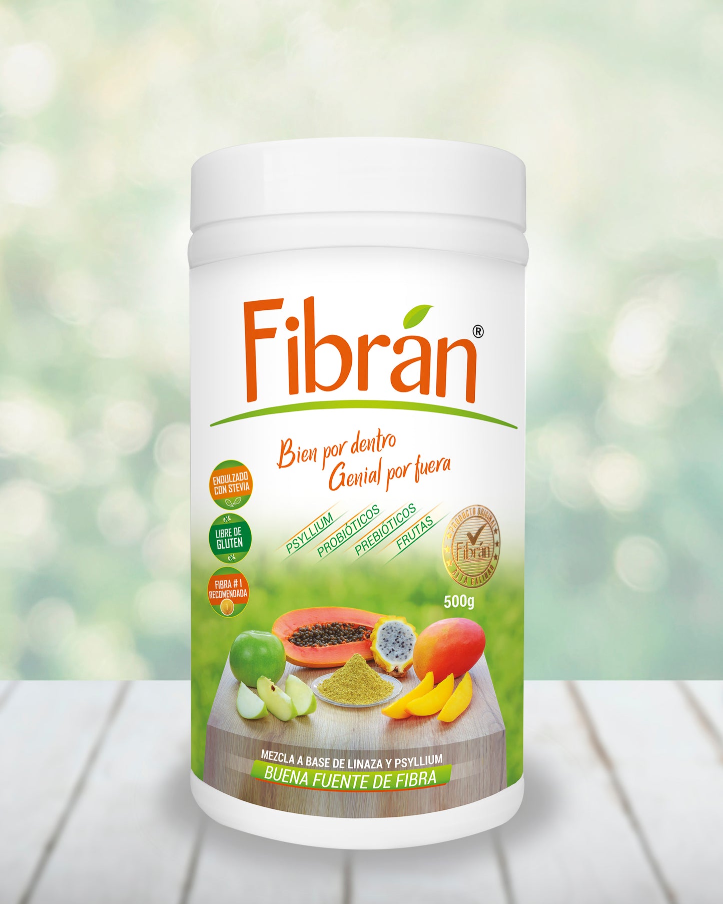 Fibrán 500g + Sobres Gratis – Fibra con Prebióticos, Probióticos y Frutas