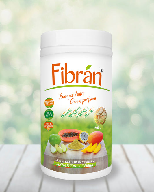 Fibrán 500g + Sobres Gratis – Fibra con Prebióticos, Probióticos y Frutas