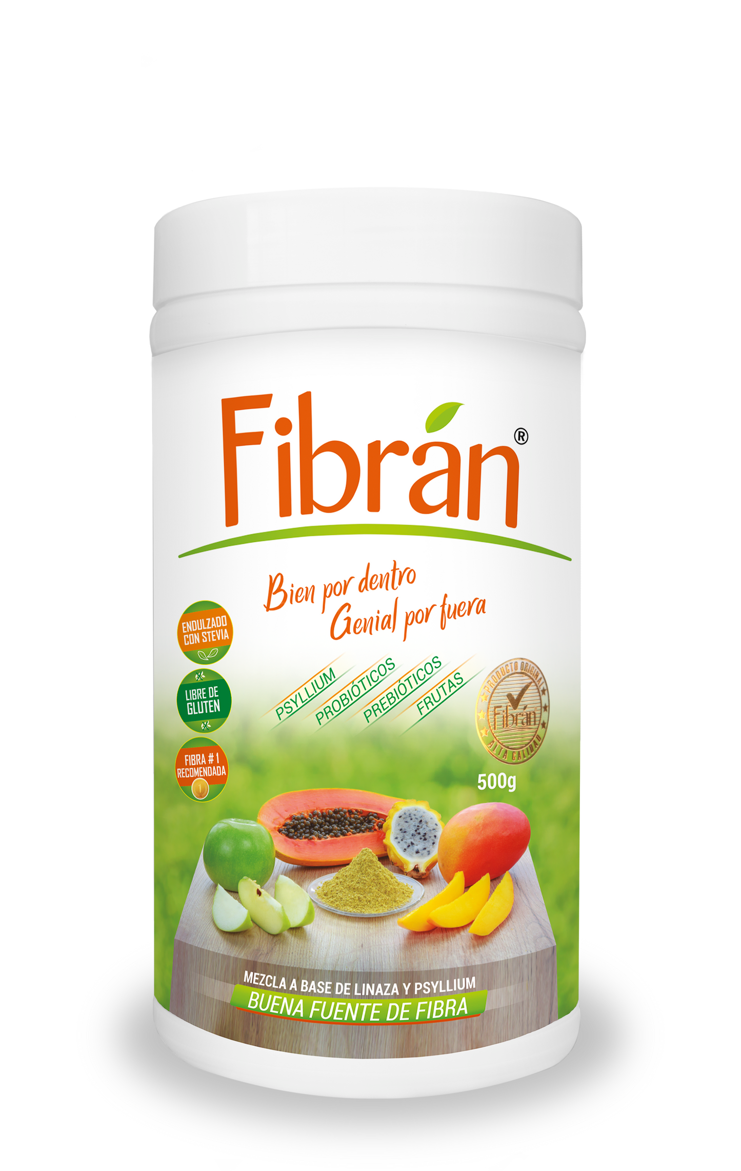 Fibrán 500g + Sobres Gratis – Fibra con Prebióticos, Probióticos y Frutas