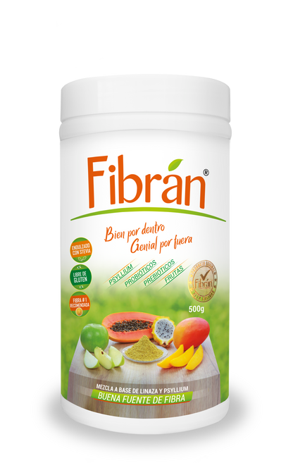 Fibrán 500g + Sobres Gratis – Fibra con Prebióticos, Probióticos y Frutas