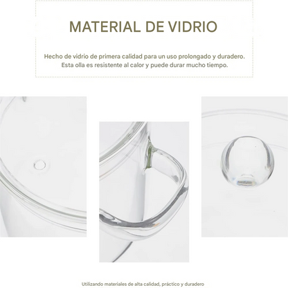 Olla de Vidrio Borosilicato