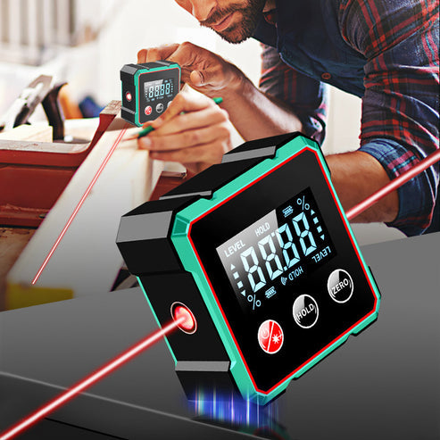 Medidor Digital Magnético de Ángulos con Láser Electrónico - Precisión Total