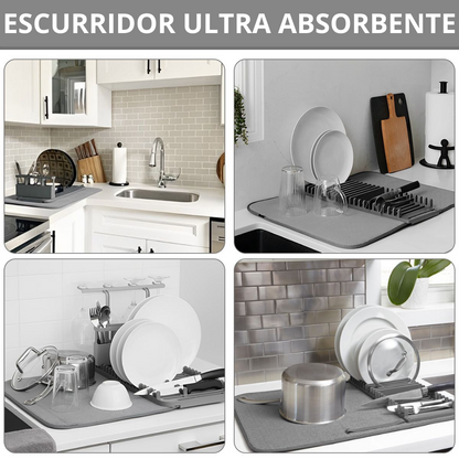 ESCURRIDOR Y SECADOR TAPETE ULTRA ABSORBENTE Drying Rack®