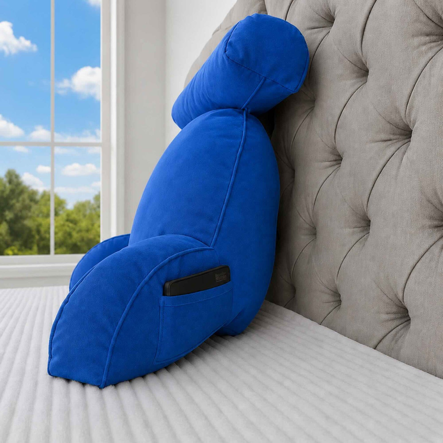 Cojín Ergonómico para Lectura y Descanso con Apoyabrazos y Cabecero Removible