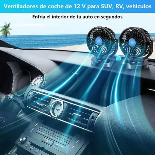 Ventilador 2 en 1 Para Carro Giratorio 360 DualFlow™