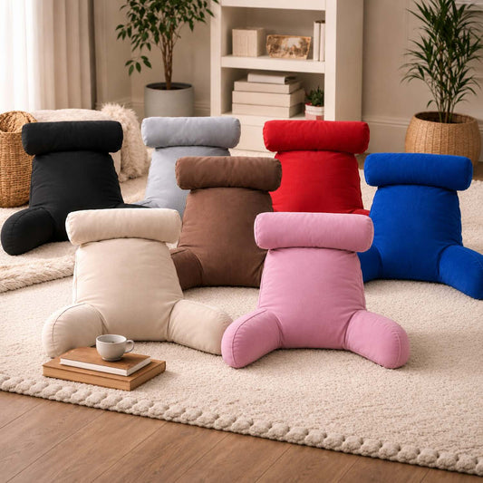 Cojín Ergonómico para Lectura y Descanso con Apoyabrazos y Cabecero Removible