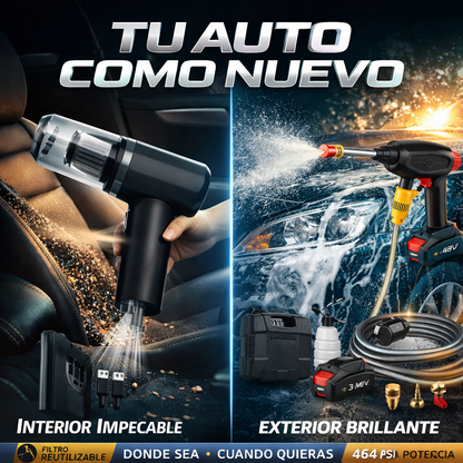 Combo Hidrolavadora con accesorios + Aspiradora 3 en 1