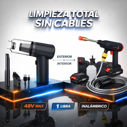 Combo Hidrolavadora con accesorios + Aspiradora 3 en 1
