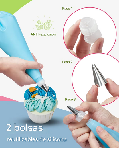 Kit de Repostería Profesional 137 Piezas Decora Tortas Como un Experto