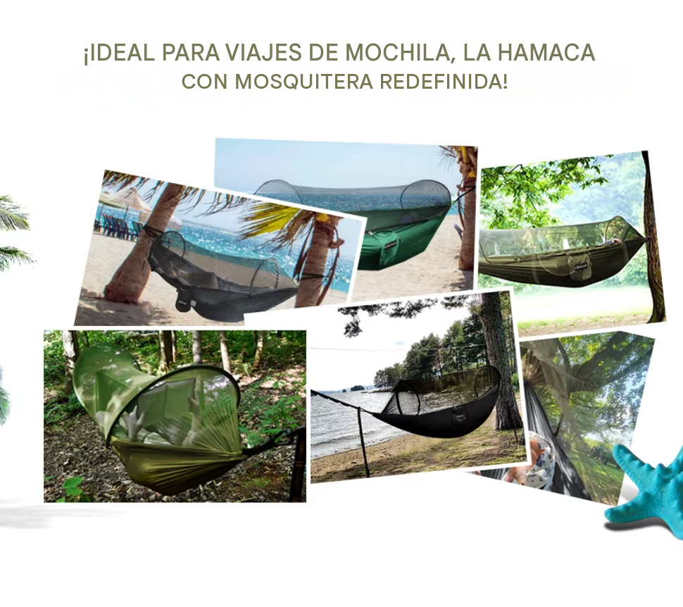 Hamaca Premium Con Toldillo Antimosquitos