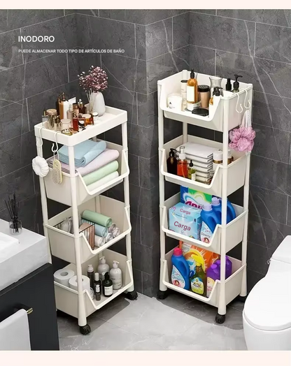 Carrito Organizador Multiusos de 3 Niveles con Ruedas