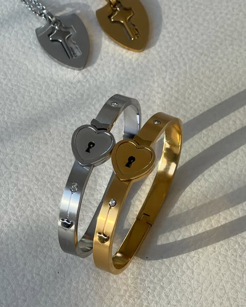 Combo Pulsera Corazón + Llave collar [Caja de Lujo GRATIS]
