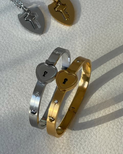 Combo Pulsera Corazón + Llave collar [Caja de Lujo GRATIS]