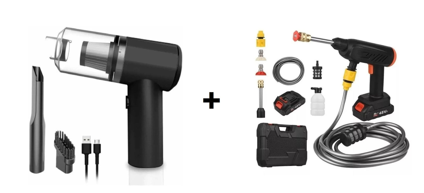 Combo Hidrolavadora con accesorios + Aspiradora 3 en 1