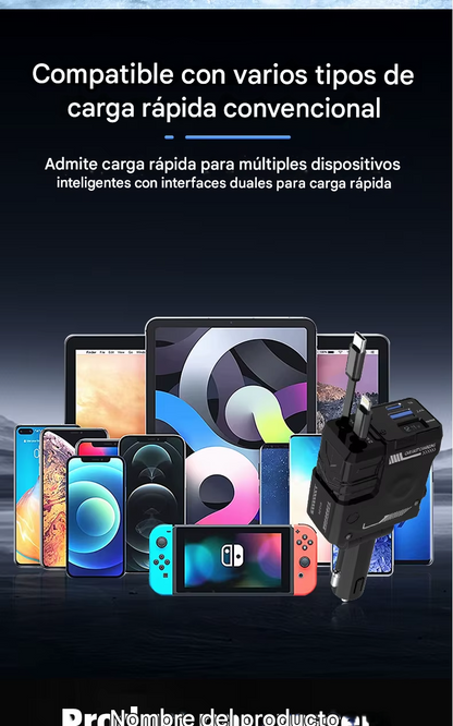 Cargador de Celular para Carro 4 En 1