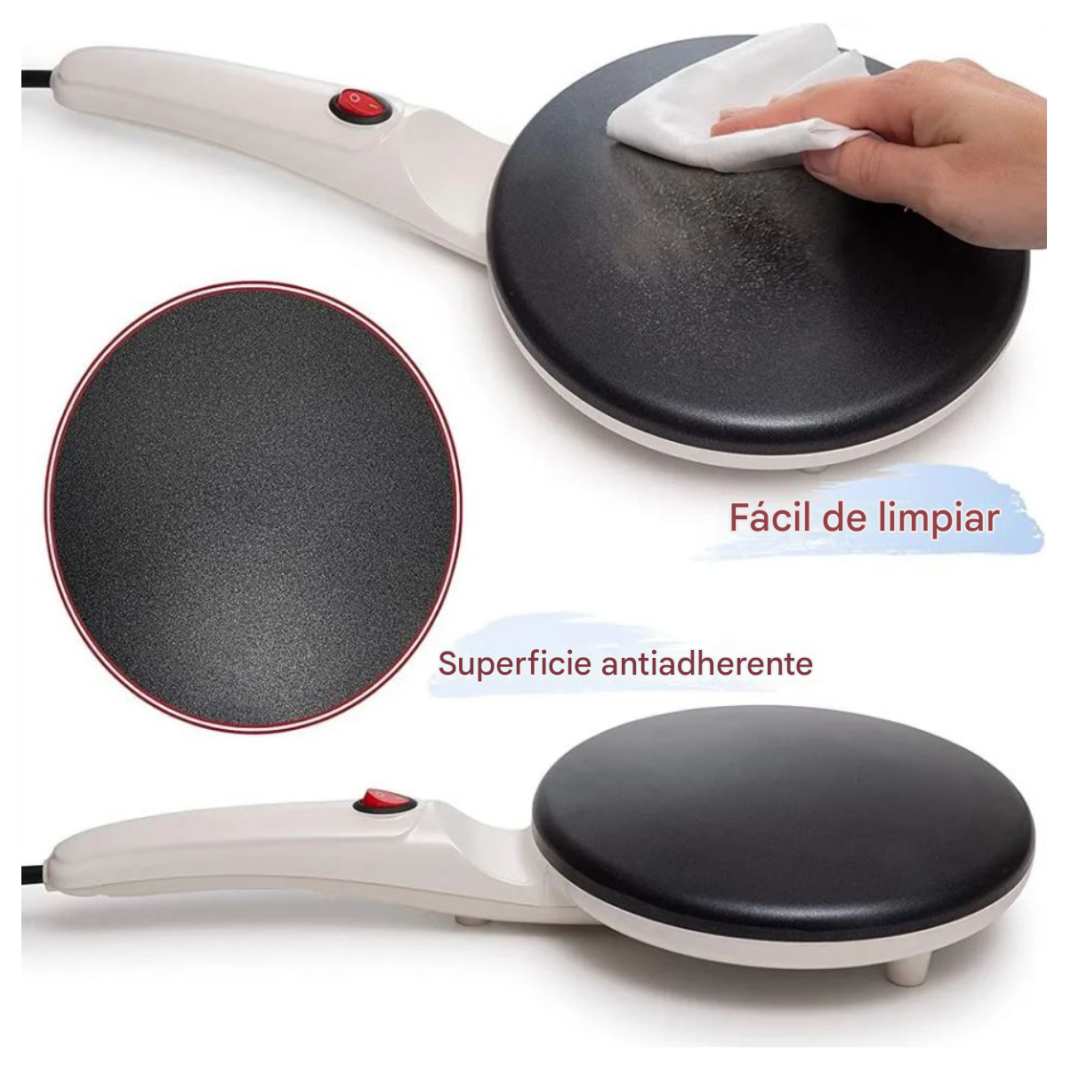 Crepera Eléctrica Antiadherente