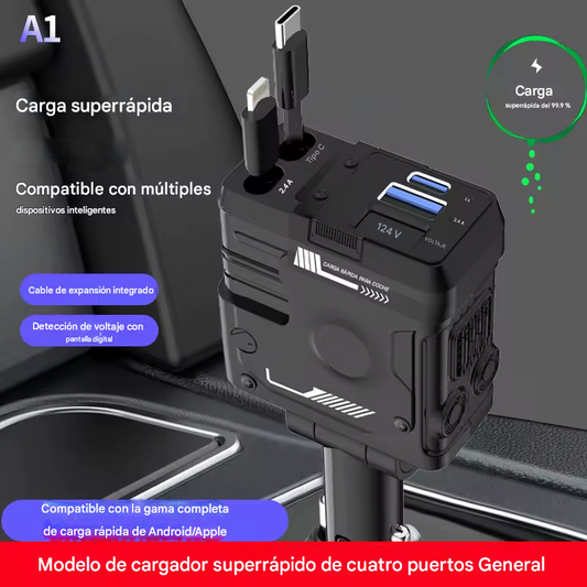 Cargador de Celular para Carro 4 En 1