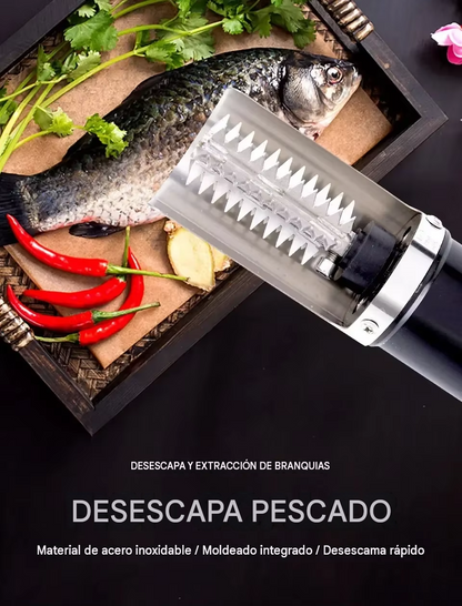 Quita Escamas Eléctrico de Acero Inoxidable