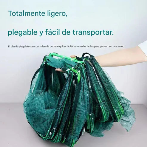 Red Retráctil de Pesca Inteligente - Pesca fácil, sin enredos.