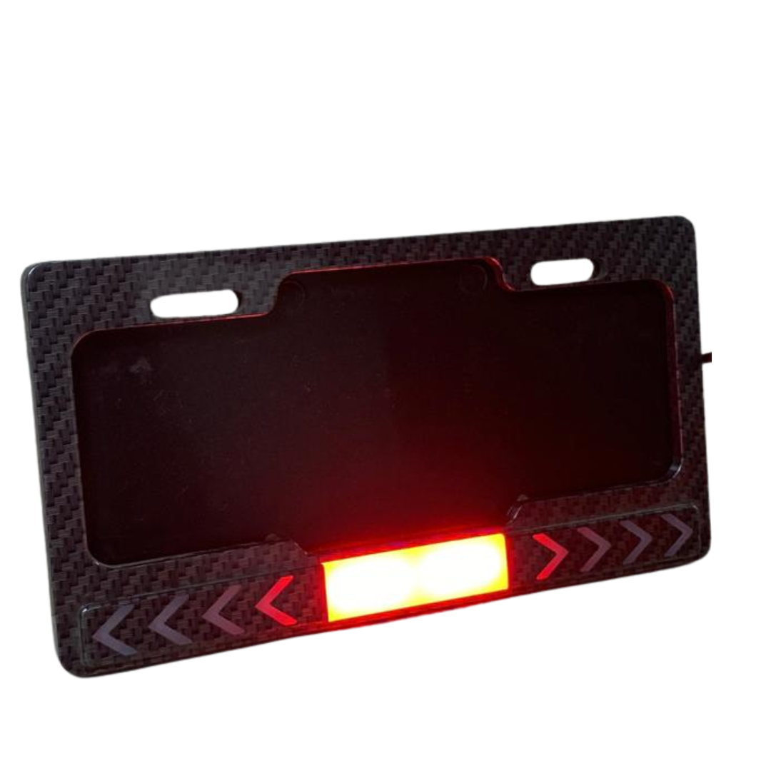 Porta Placa LED con Stop y Direccionales Dinámicas