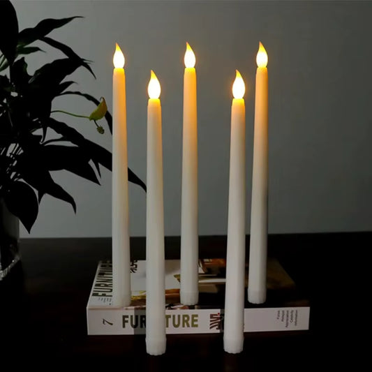 Velas LED x2 Efecto Llama Real y Luz Cálida