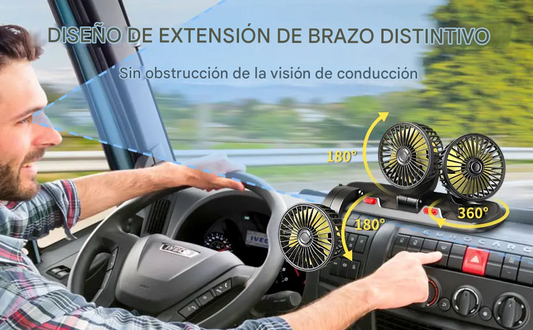 Ventilador Para Carro 360° Triple Cabezal