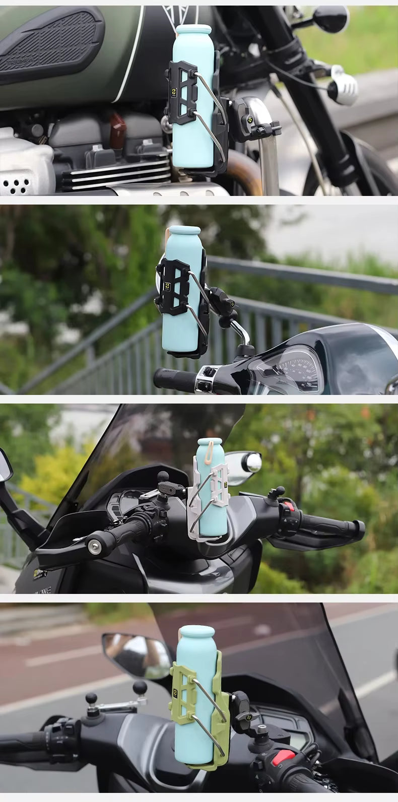 Portabidón Premium 360° Ajustable para Motos y Bicicletas