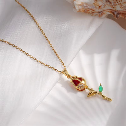 Collar Tulipán Rojo [Estuche de Lujo GRATIS]
