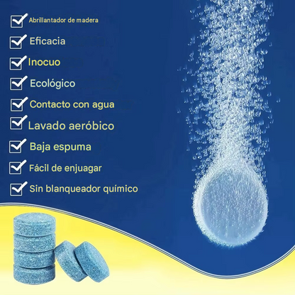 Pastillas Limpia Parabrisas Efervescentes – Caja de 10 Unidades / 20L